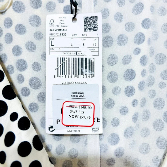 MANGO Beige maxi polka dot  and ruffles dress - Picture 7 of 11